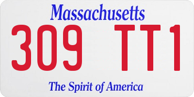 MA license plate 309TT1