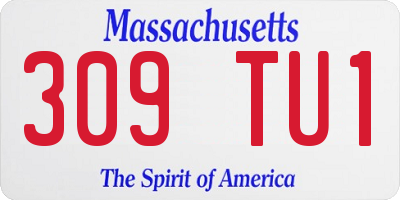 MA license plate 309TU1
