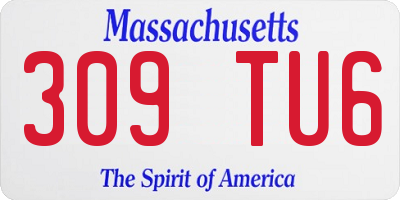 MA license plate 309TU6