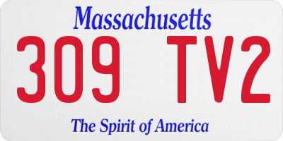MA license plate 309TV2