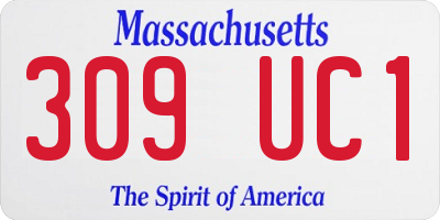 MA license plate 309UC1