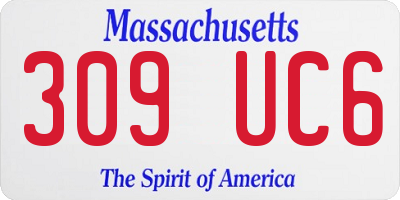 MA license plate 309UC6