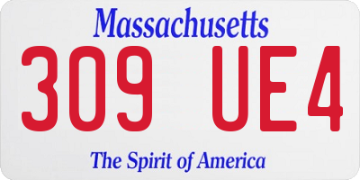 MA license plate 309UE4