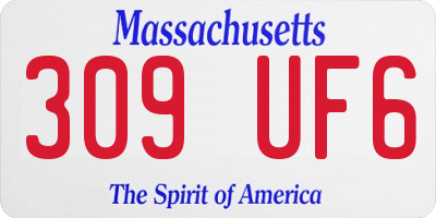 MA license plate 309UF6