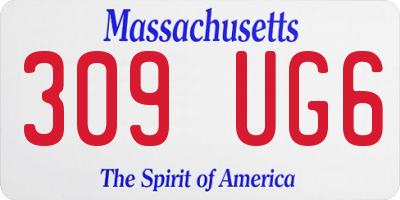 MA license plate 309UG6