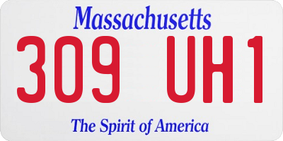 MA license plate 309UH1