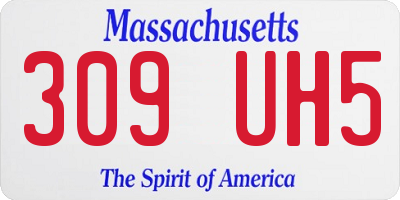 MA license plate 309UH5