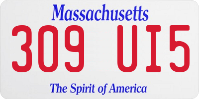 MA license plate 309UI5