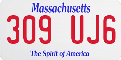 MA license plate 309UJ6