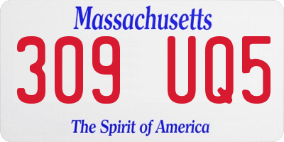 MA license plate 309UQ5
