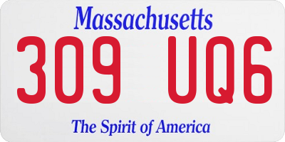 MA license plate 309UQ6