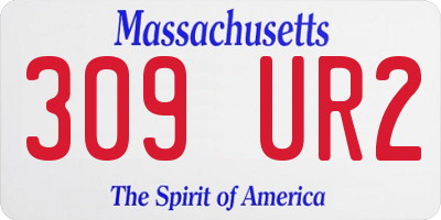 MA license plate 309UR2
