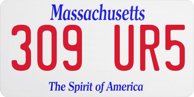 MA license plate 309UR5