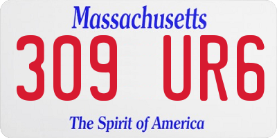 MA license plate 309UR6
