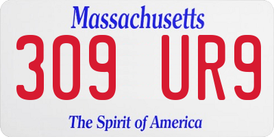 MA license plate 309UR9
