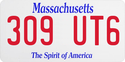 MA license plate 309UT6