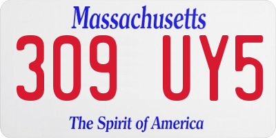 MA license plate 309UY5