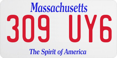 MA license plate 309UY6
