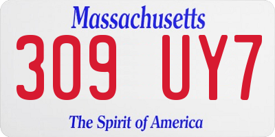 MA license plate 309UY7