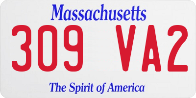 MA license plate 309VA2