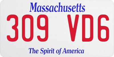 MA license plate 309VD6