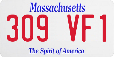 MA license plate 309VF1