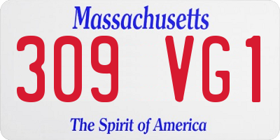 MA license plate 309VG1