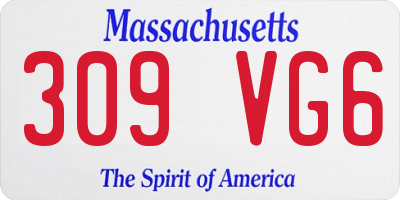 MA license plate 309VG6