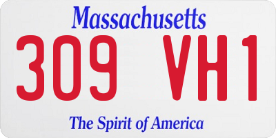 MA license plate 309VH1