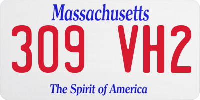 MA license plate 309VH2