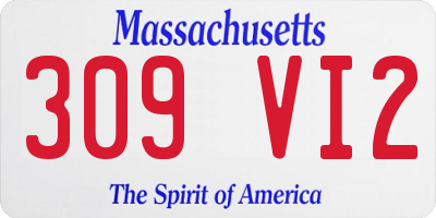 MA license plate 309VI2