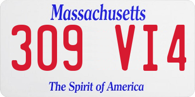 MA license plate 309VI4