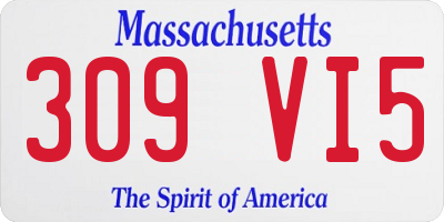 MA license plate 309VI5