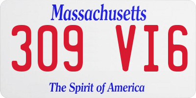MA license plate 309VI6