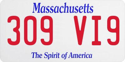 MA license plate 309VI9