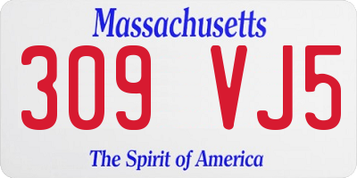 MA license plate 309VJ5