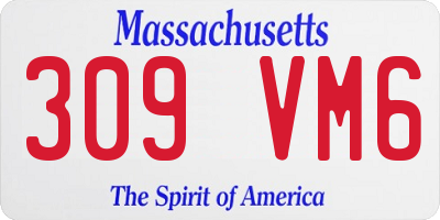 MA license plate 309VM6