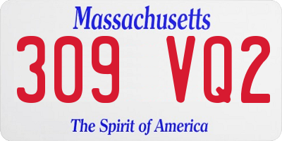 MA license plate 309VQ2