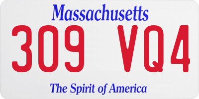 MA license plate 309VQ4
