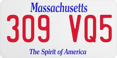 MA license plate 309VQ5