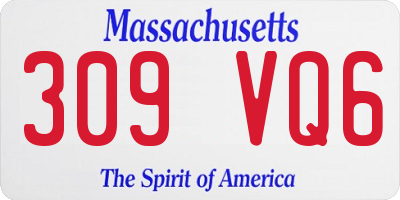 MA license plate 309VQ6