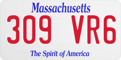 MA license plate 309VR6