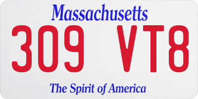MA license plate 309VT8