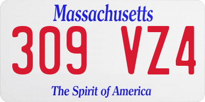 MA license plate 309VZ4