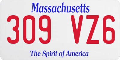 MA license plate 309VZ6
