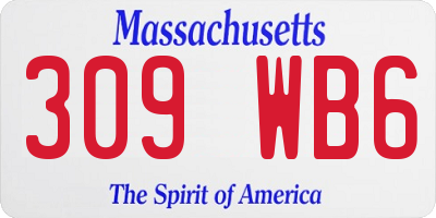 MA license plate 309WB6
