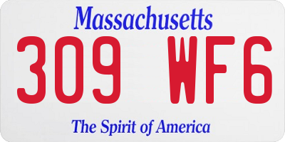 MA license plate 309WF6