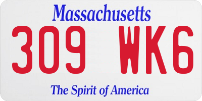 MA license plate 309WK6