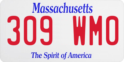 MA license plate 309WM0