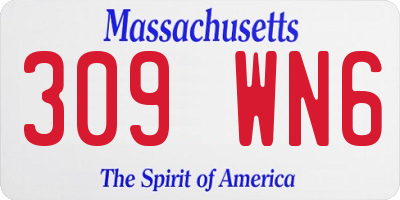 MA license plate 309WN6